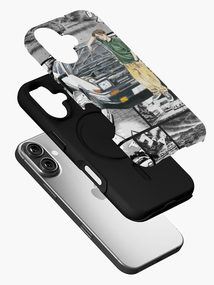 Initial D / Takumi Fujiwara - Manga Wall Design (Version 1) iPhone Case