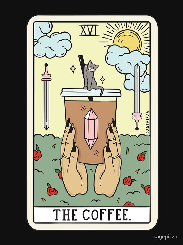 COFFEE READING (LIGHT) Racerback Tank Top