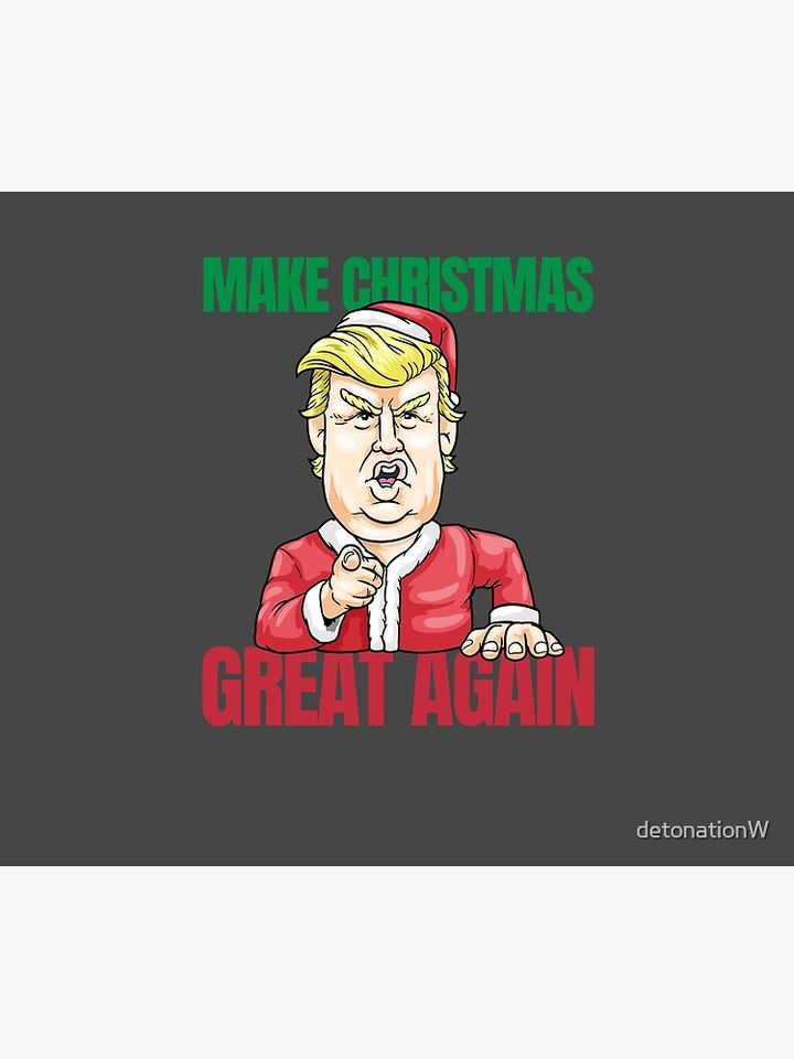 Make Christmas Great Again Trump Gift Throw Blanket