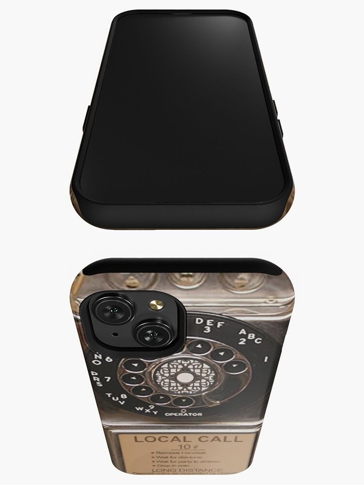 phone antique rotary dial pay telephone booth iPhone Case