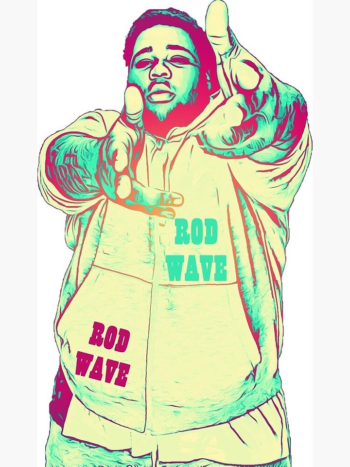 Rod Wave Poster Cool Wall Art for Teen Bedroom