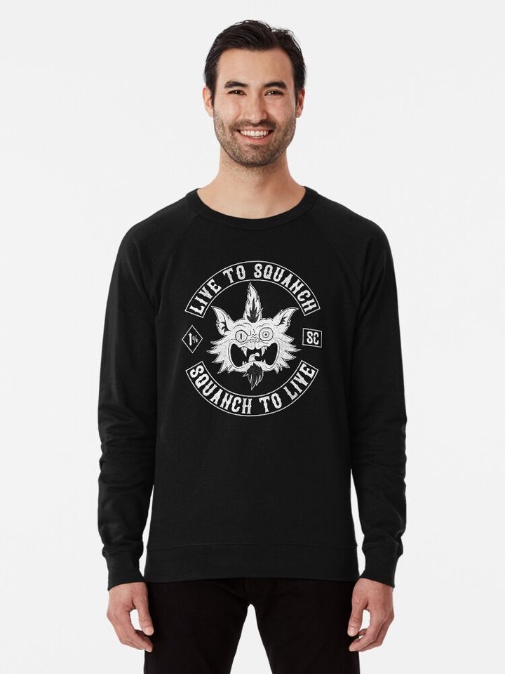 Squanch Club, one color Lightweight Sweatshirt