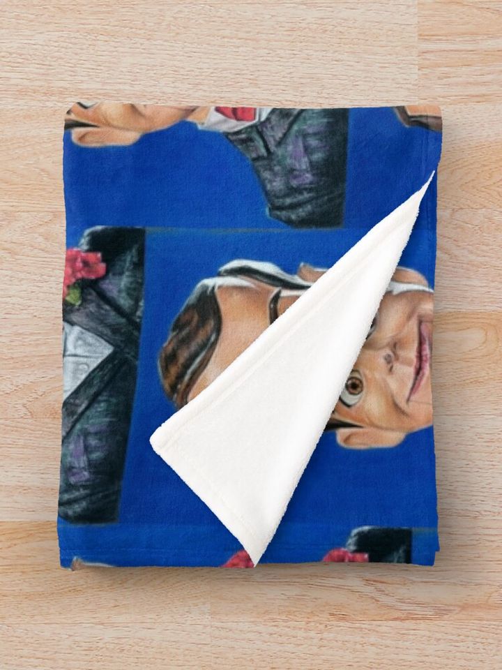 Spooky Goosebumps Ventriloquist Dummy Throw Blanket