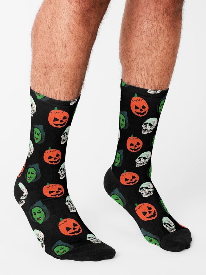 Silver Shamrock Mask Set Socks