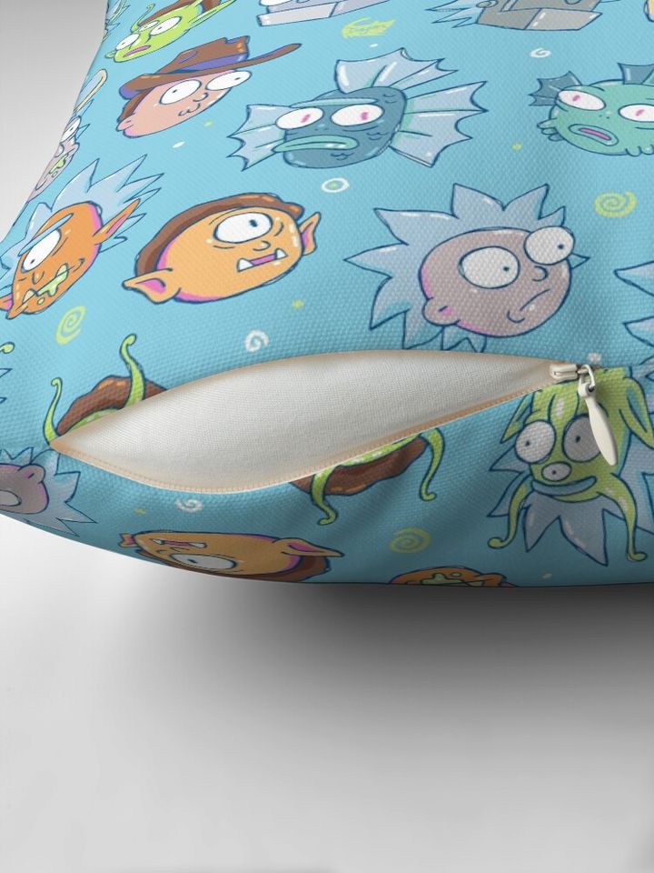Rick and Rickandmorty Pattern 1 Throw  Pillow