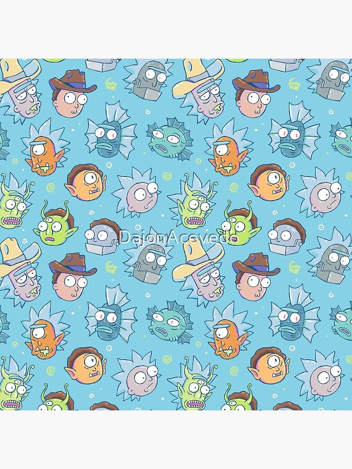 Rick and Rickandmorty Pattern 1 Throw  Pillow