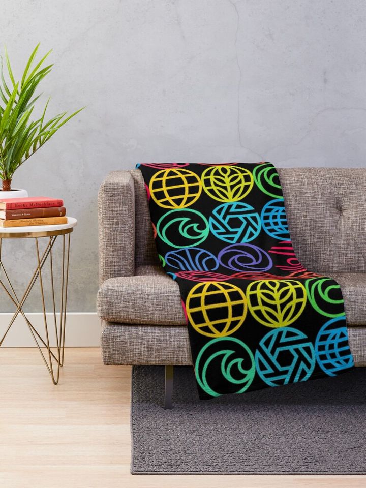 New Epcot Logos Version 2 Throw Blanket