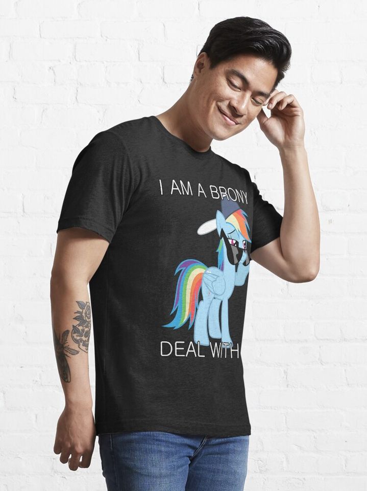 Rainbow Dash Brony Essential T-Shirt, Pony cartoon Tee