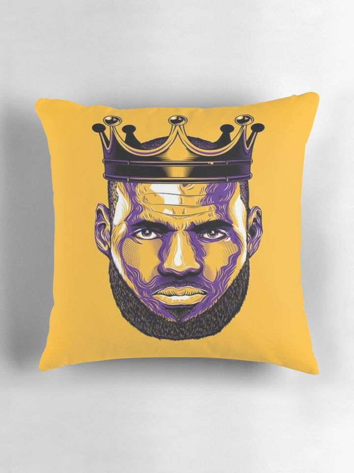King Lebron James Pillow, NBA Gift, Gift for Fan