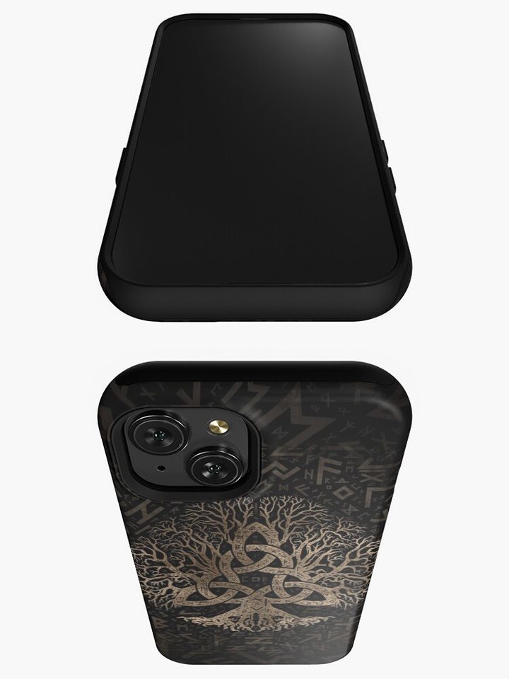Tree of life with Triquetra on Futhark pattern iPhone Case