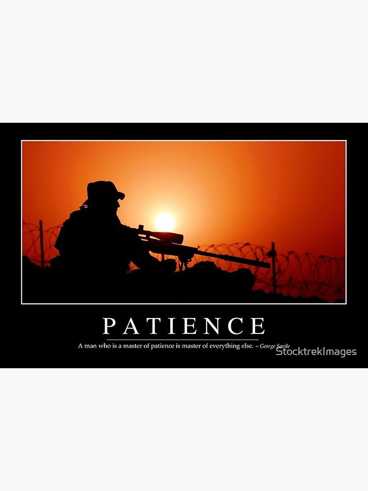 Patience: Inspirational Quote and Motivational Poster Premium Matte Vertical Poster