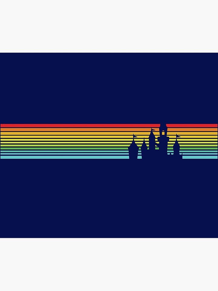 Retro Castle Stripes Throw Blanket
