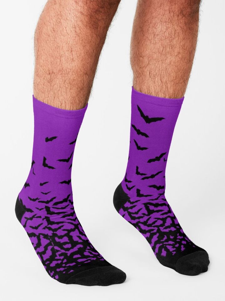 Purple Bats Socks