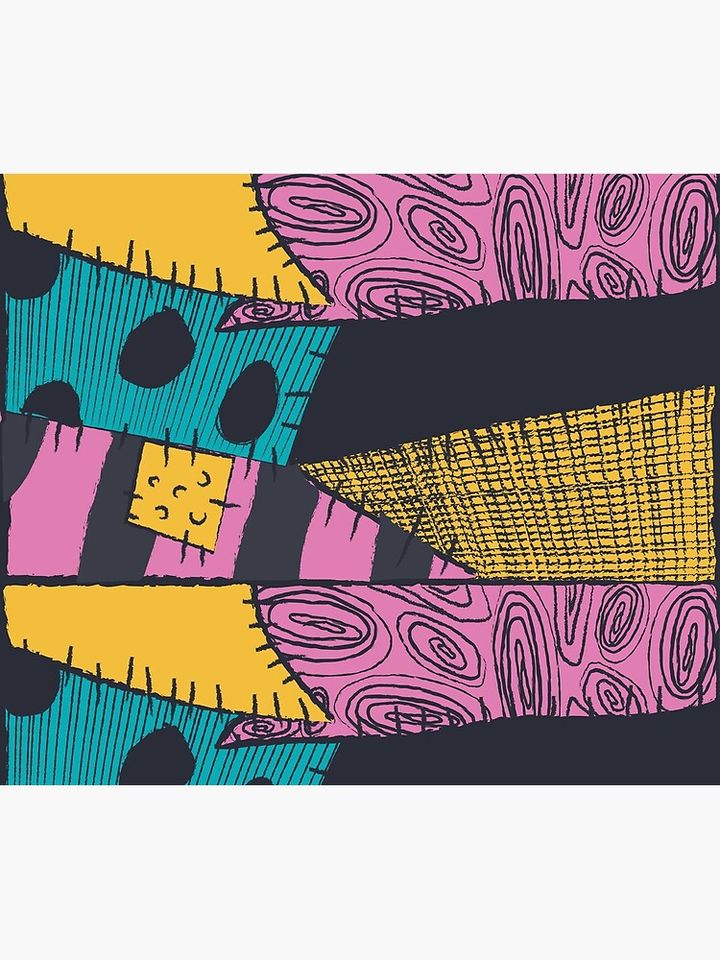 Nightmare Sewn Pattern Throw Blanket
