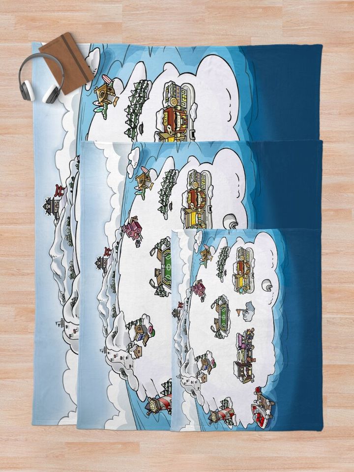 Club Penguin Map Throw Blanket