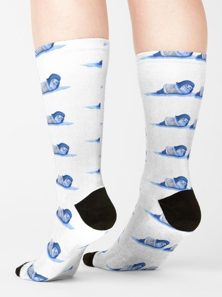 inside out - sadness Socks