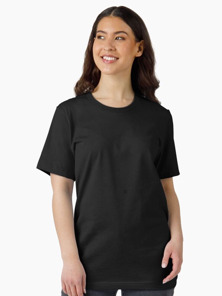 Plain Solid Black Essential T-Shirt