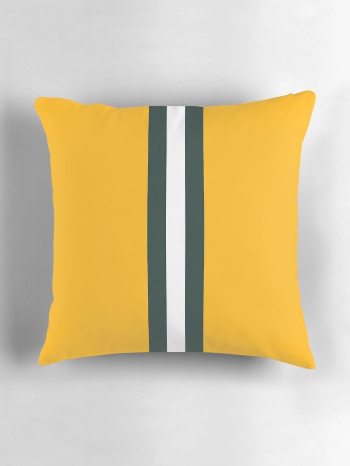 Green Bay Packers Stripes Design Pillow