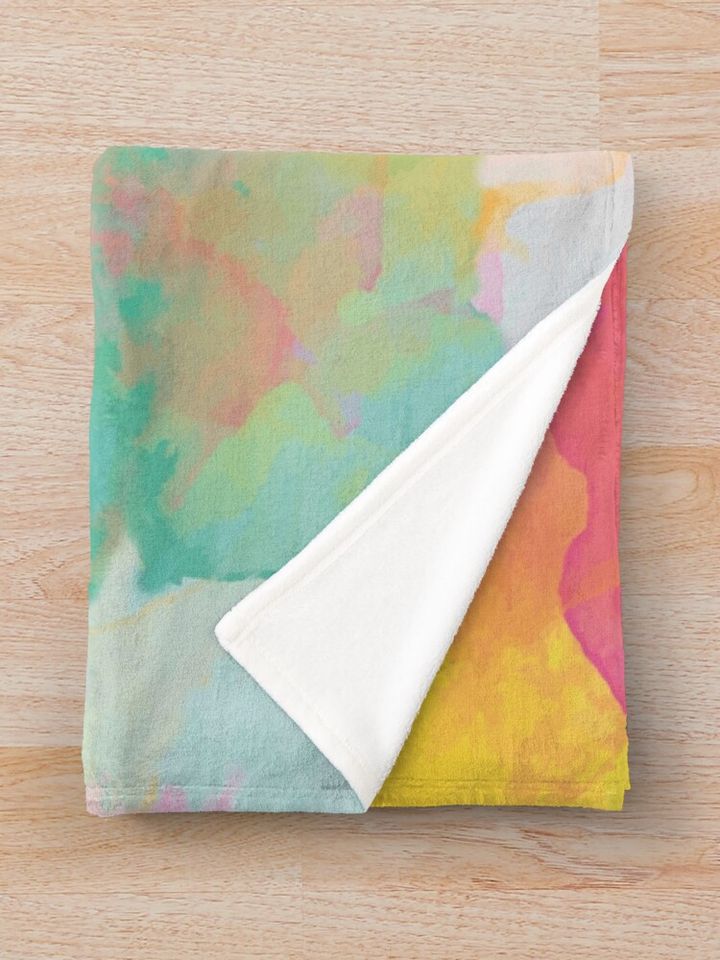 Magic Castle Watercolor II Throw Blanket