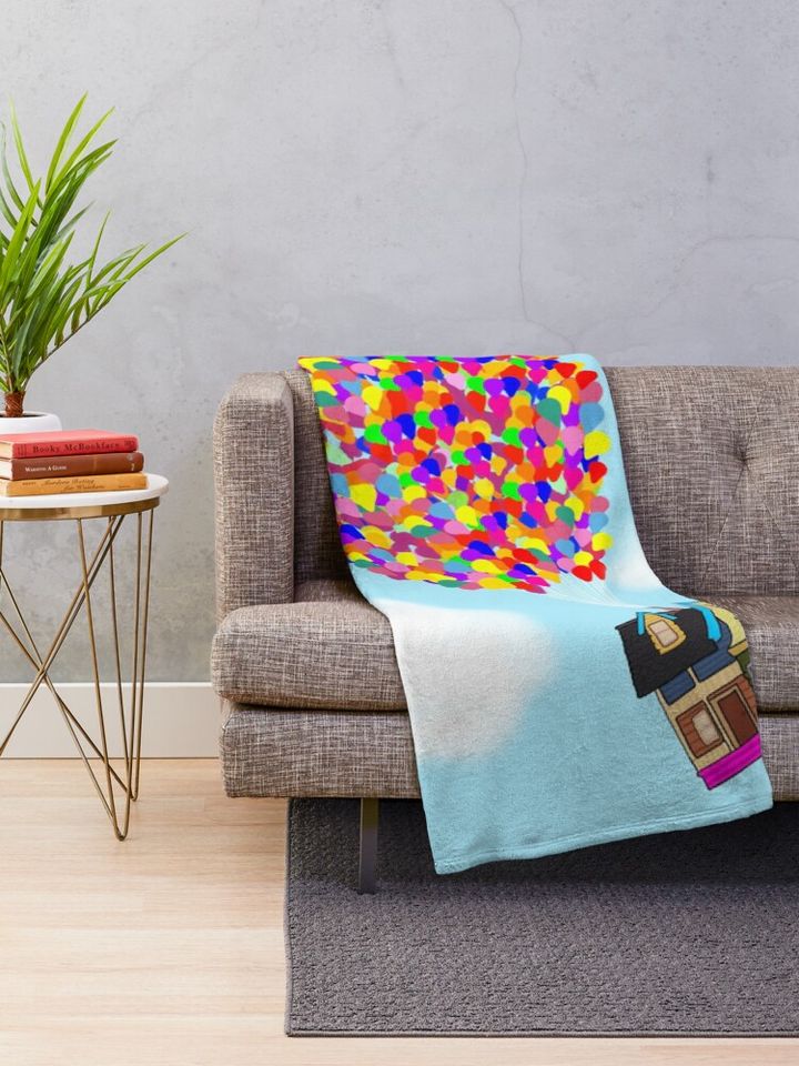Up Balloons  Throw Blanket