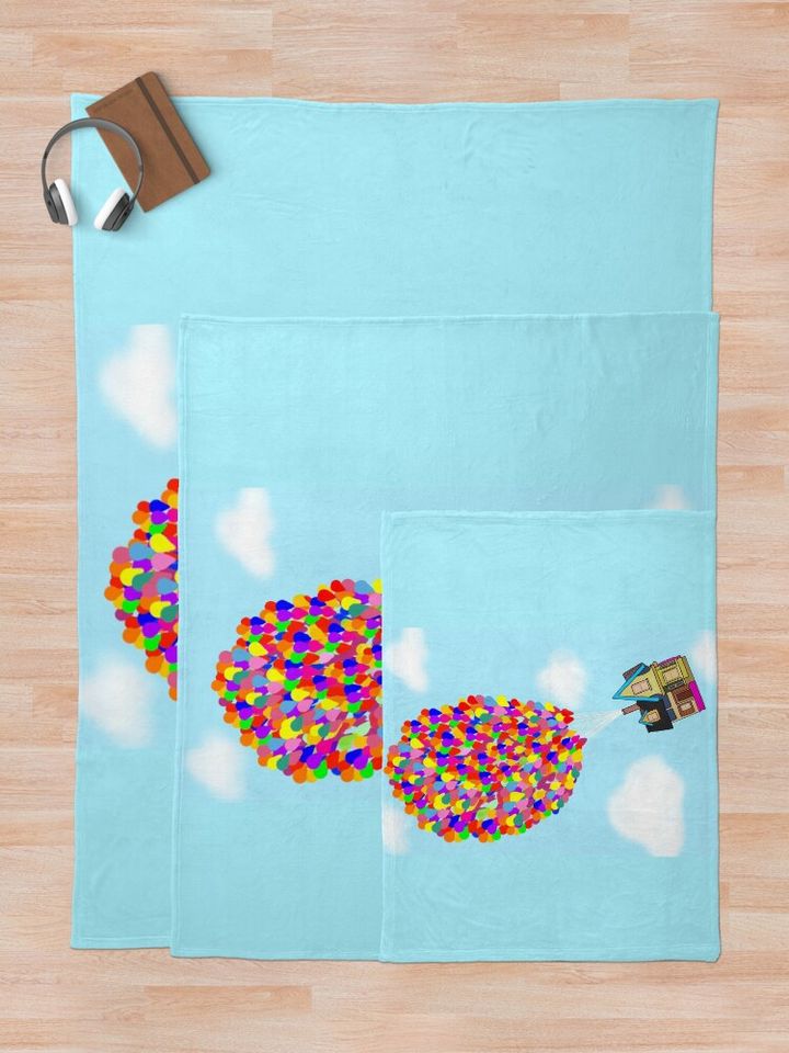 Up Balloons  Throw Blanket