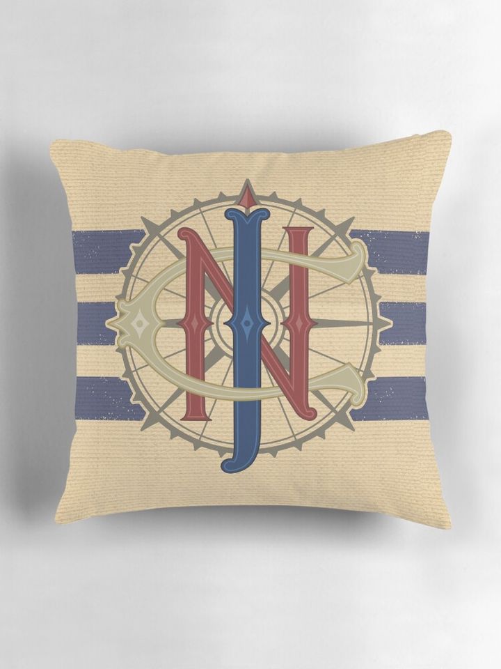 Jungle Navigation Company Blue Stripes Pillow