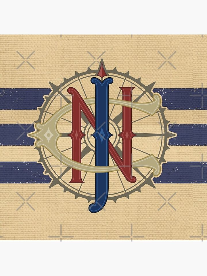 Jungle Navigation Company Blue Stripes Pillow