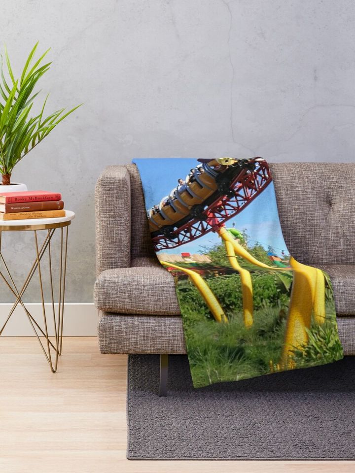 Slinky Dog Dash Rollercoaster at Hollywood Studios Throw Blanket