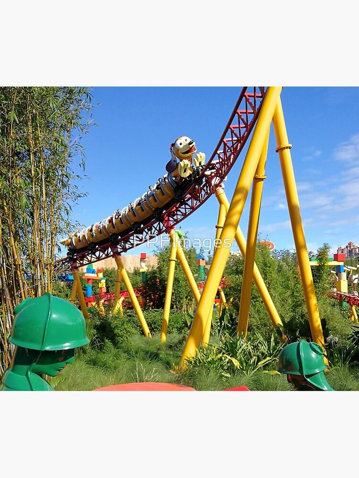 Slinky Dog Dash Rollercoaster at Hollywood Studios Throw Blanket