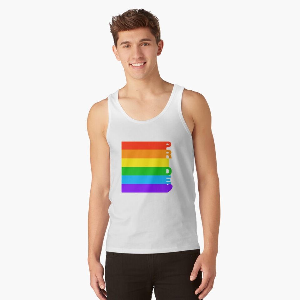 Gay Pride Tank Top Lgbt Support Respect Rainbow Bi Tank Top