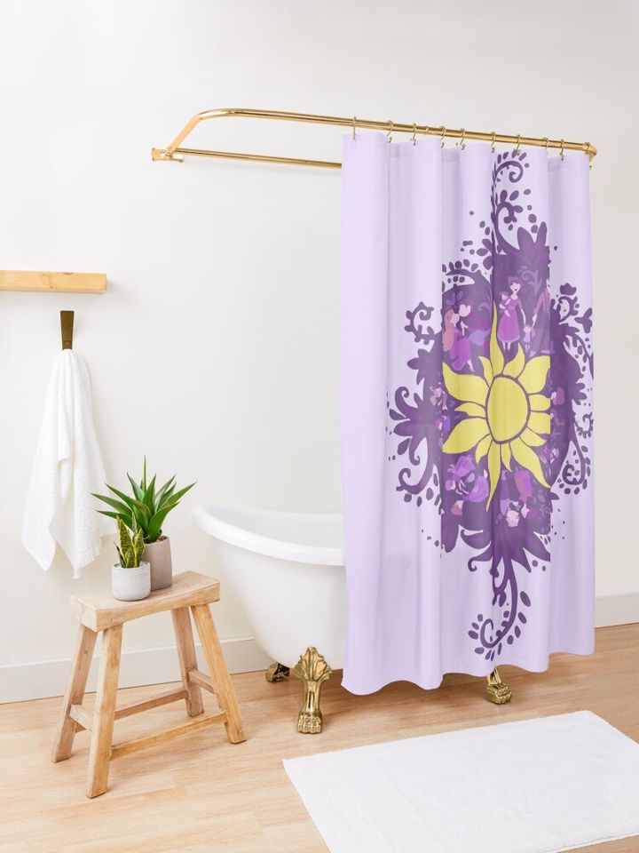 Tangled - Sun - Kingdom Dance Shower Curtain