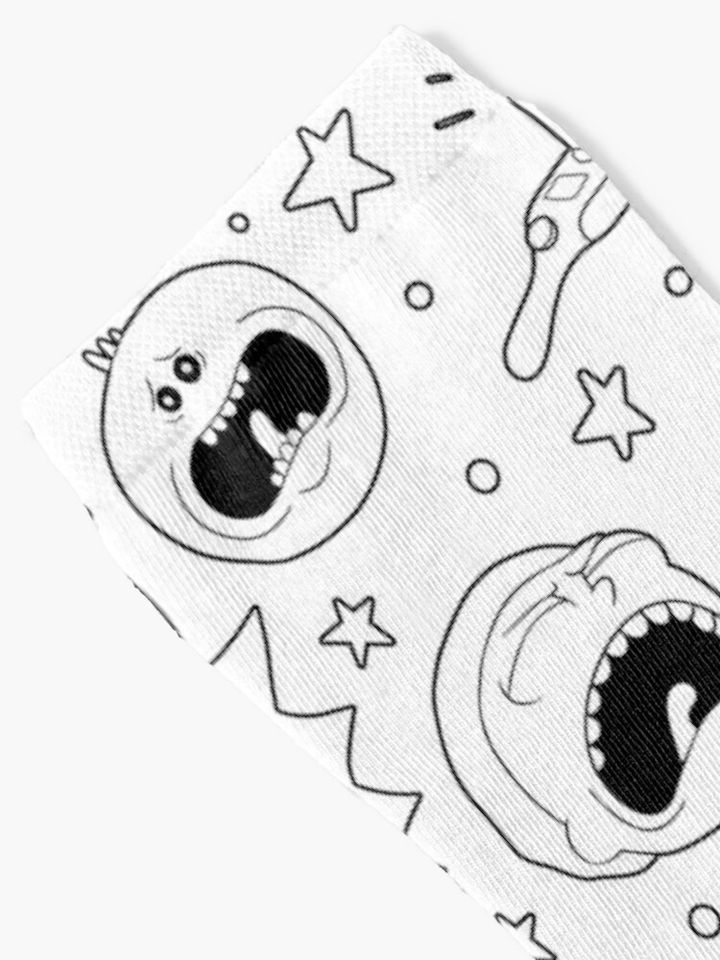Rick and Rickandmorty pattern Socks