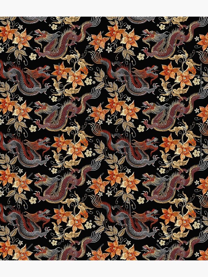 Dragons and flowers Backpack
