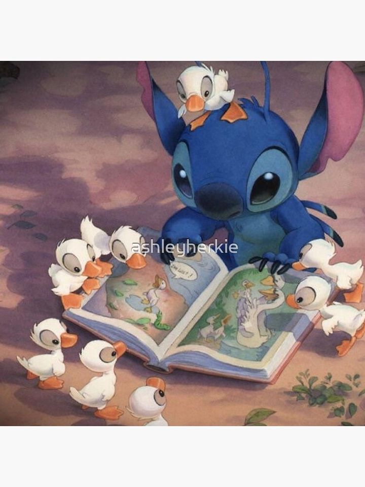 Cute Stitch Reading Pillow