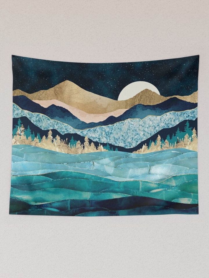 Midnight Ocean Tapestry