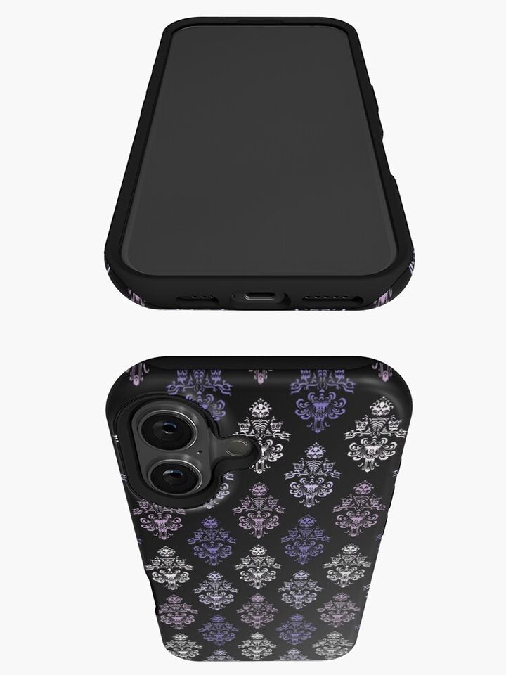 Purple Pastel Haunted Mansion Wallpaper iPhone Case