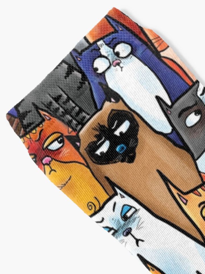 Suspicious Kitties Socks
