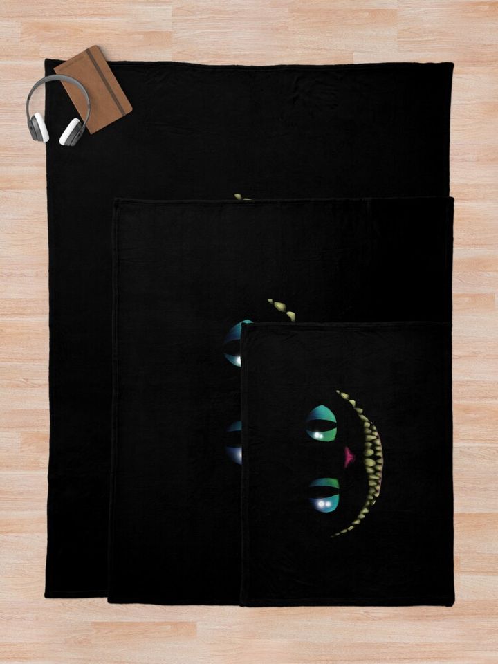 alice in wonderland cat Throw Blanket