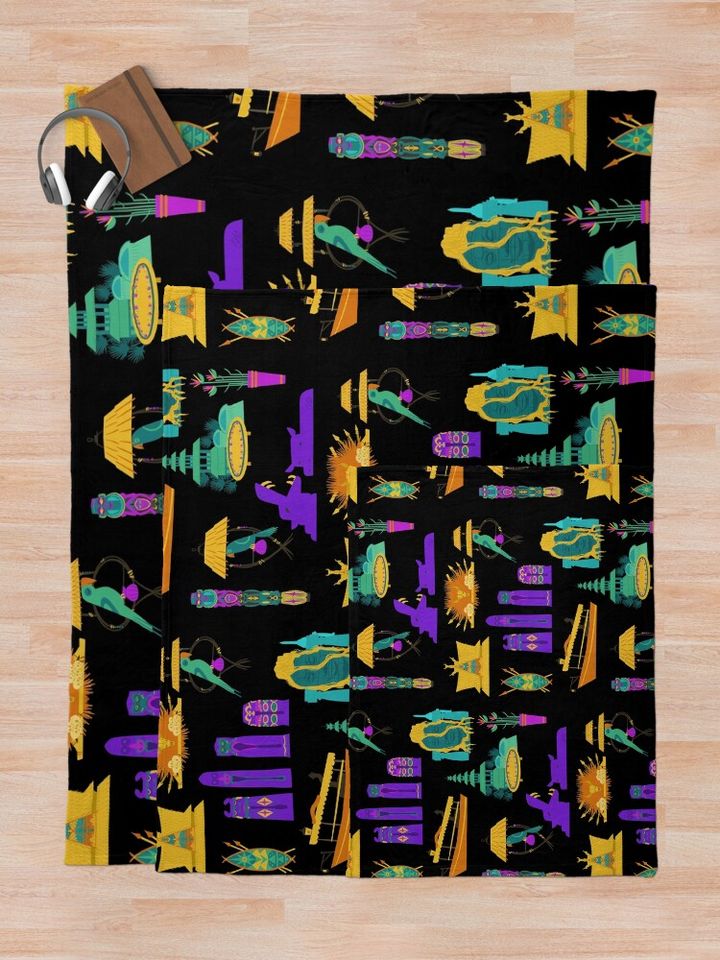 Adventureland Icons Throw Blanket