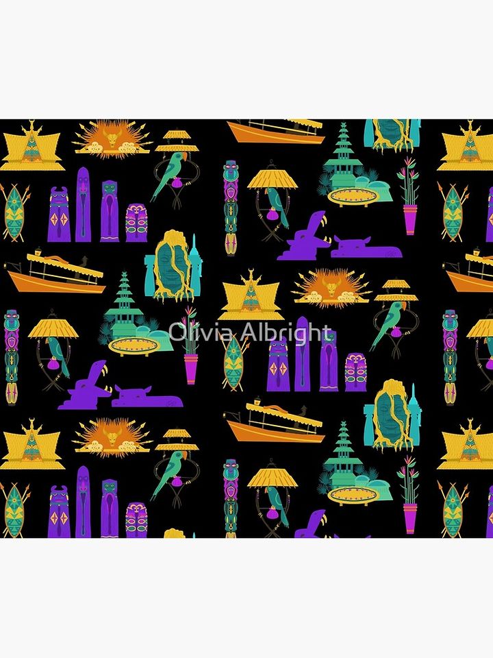 Adventureland Icons Throw Blanket