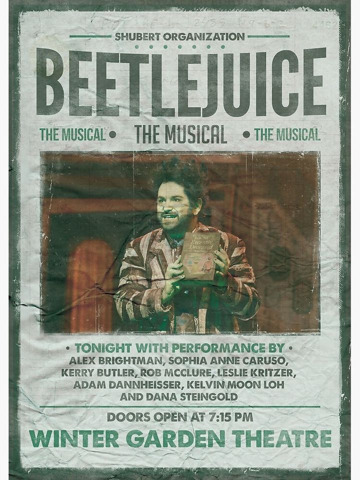 Beetlejuice The Musical Vintage Poster Premium Matte Vertical Poster