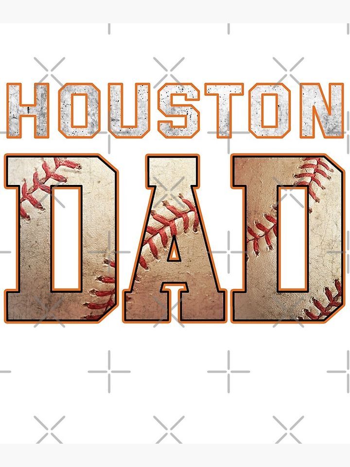 Baseball Houston Astros DAD Awesome Arts Poster