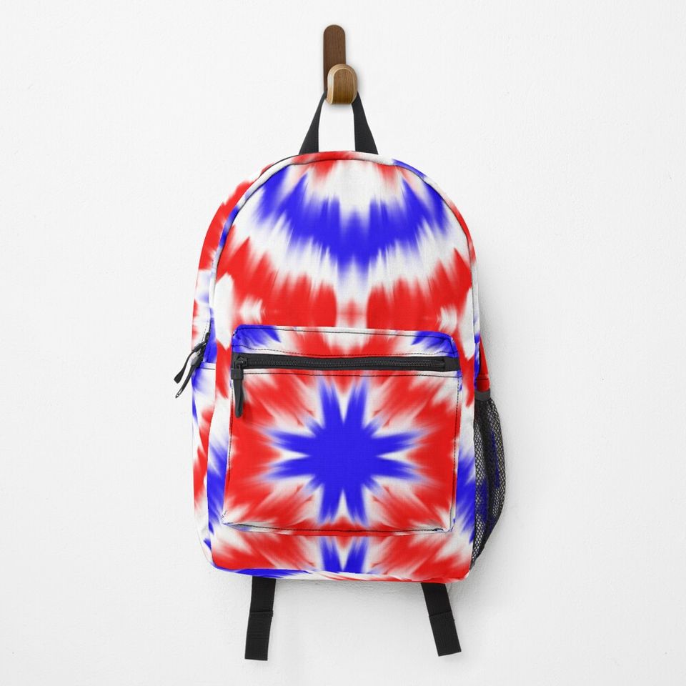 Blue And Red Backpack