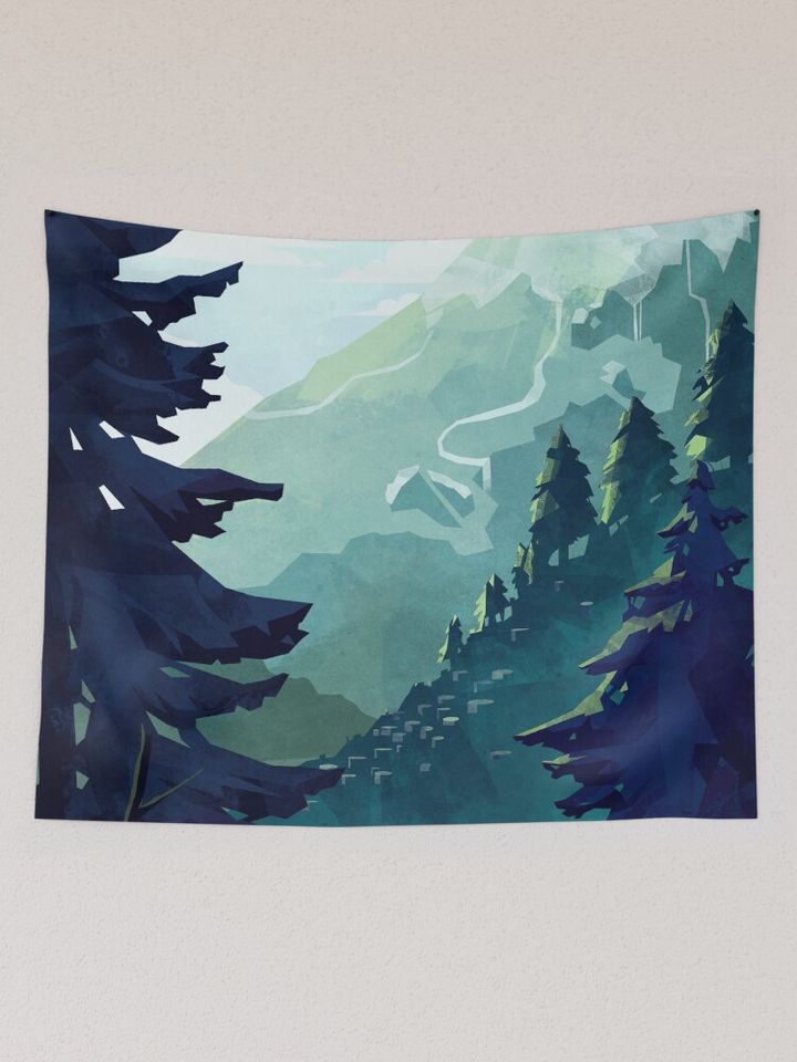 Canadian Mountain Tapestry