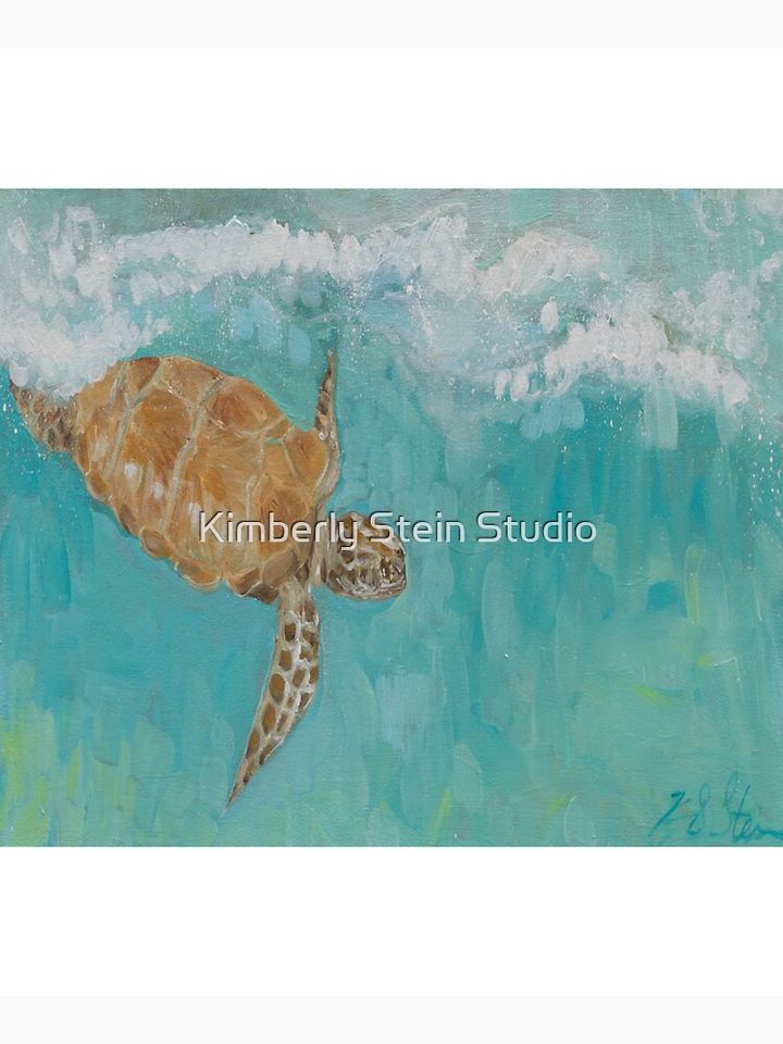 Diving Sea Turtle Tote Bag