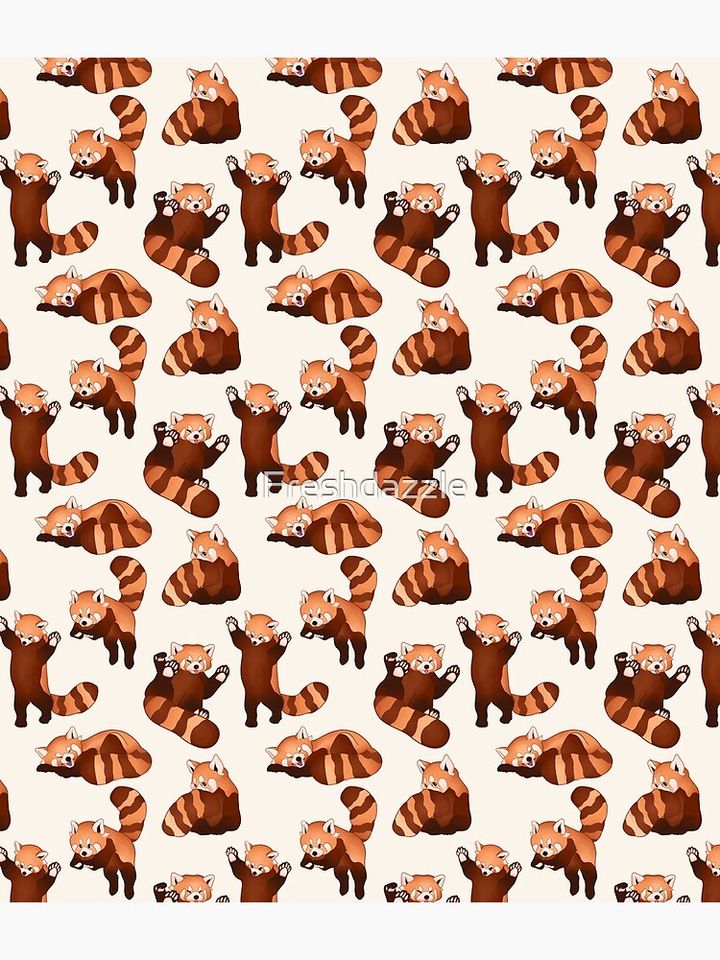 Red Panda Pattern Backpack