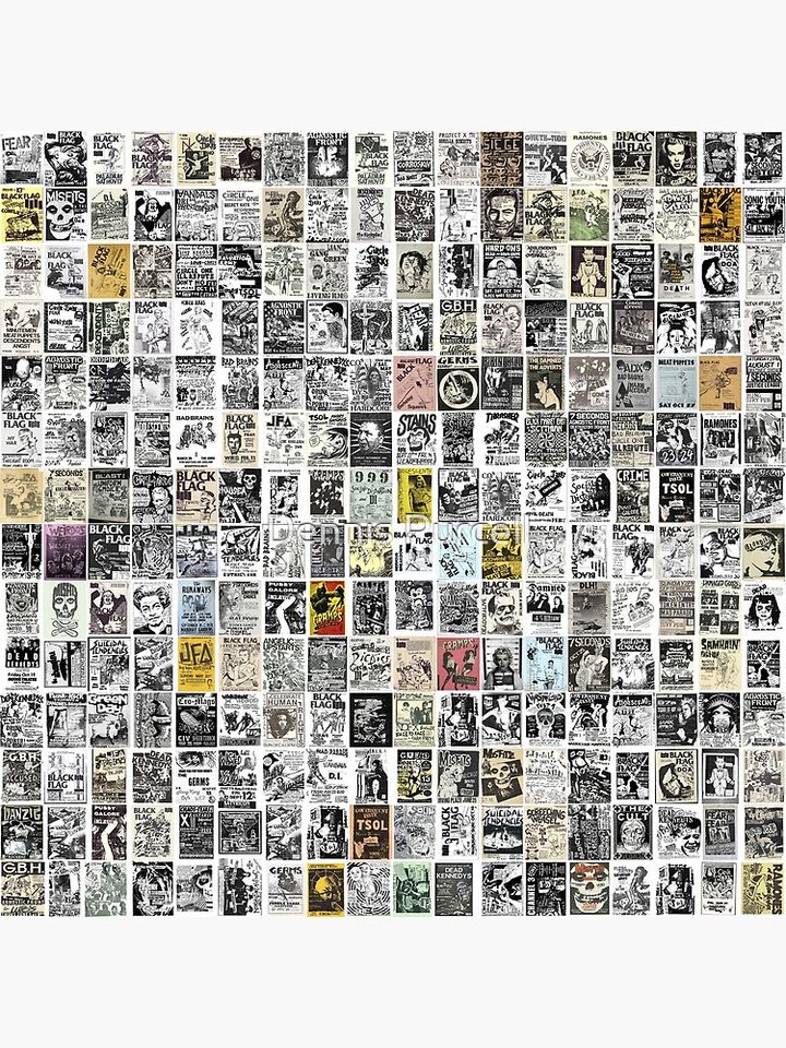 Vintage Punk Rock Flyers Premium Matte Vertical Poster