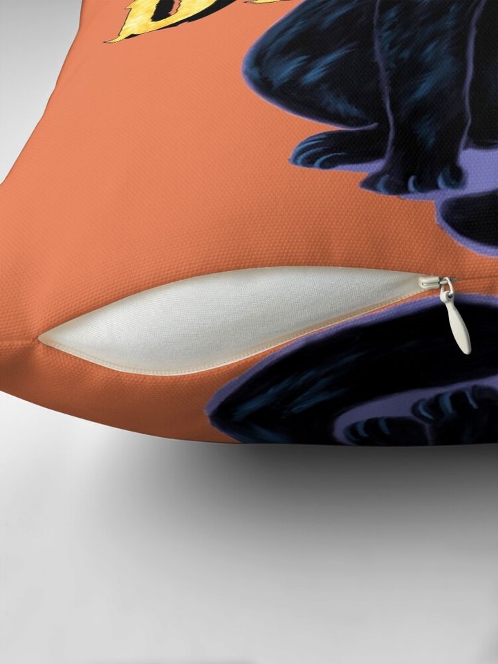Black Cat Binx Halloween  Pillow