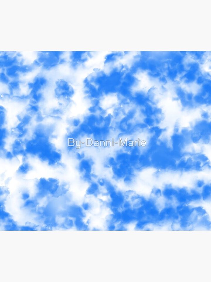 Deep Blue Clouds Tie Dye Tapestry, Retro Tapestry, Back to School Gift Idea, For Decoration, Home and Living
