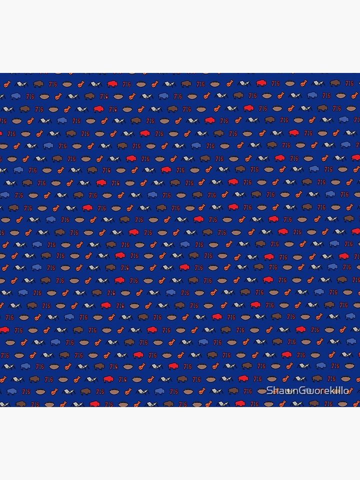 Buffalo Superfan Pattern - Dark Blue Socks